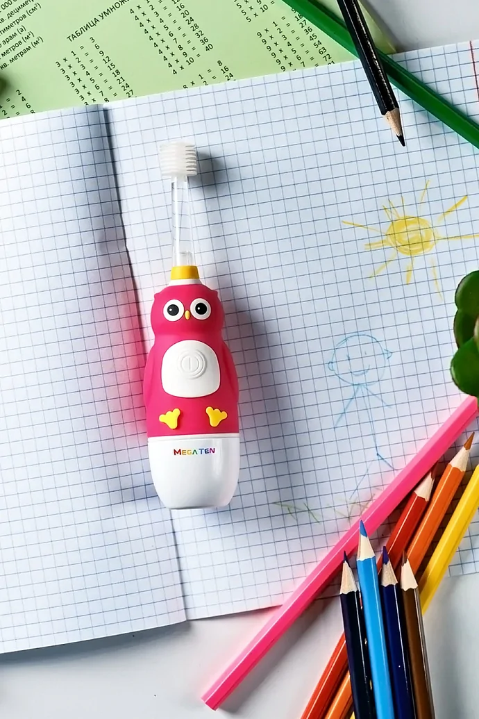 Детская электрическая зубная щетка MEGA TEN KIDS SONIC Совушка в интернет-магазине Authentica.love