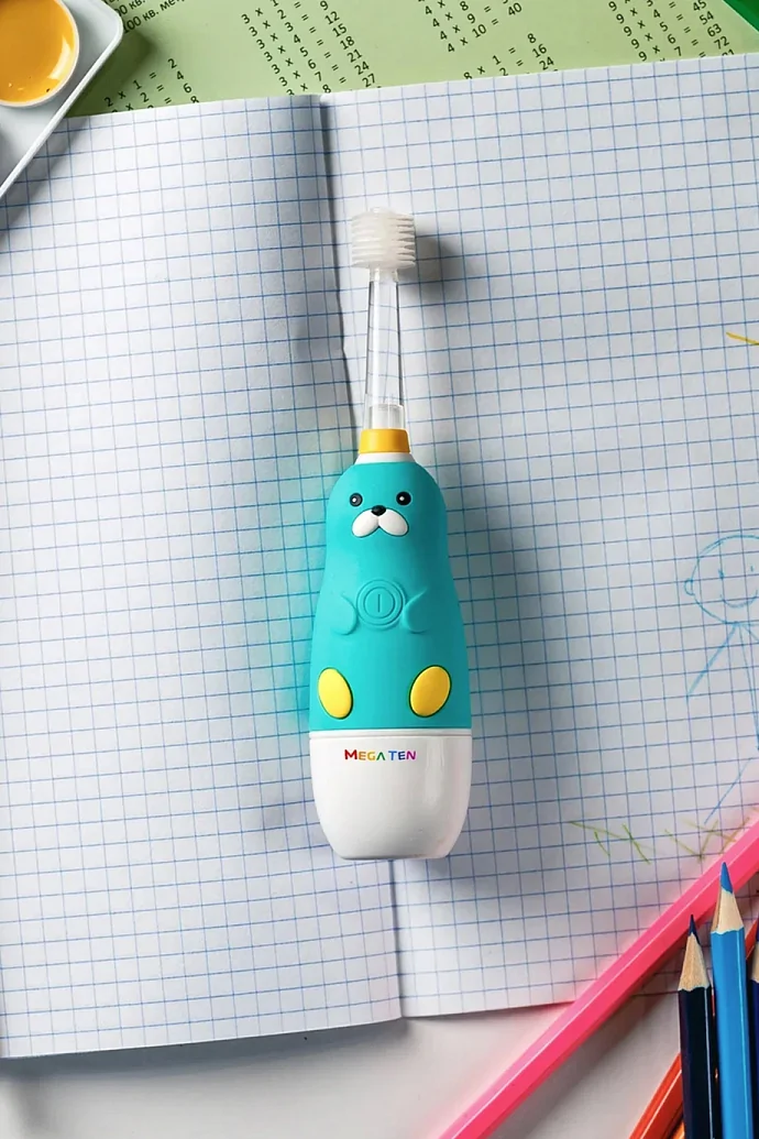 Детская электрическая зубная щетка MEGA TEN KIDS SONIC Моржик в интернет-магазине Authentica.love