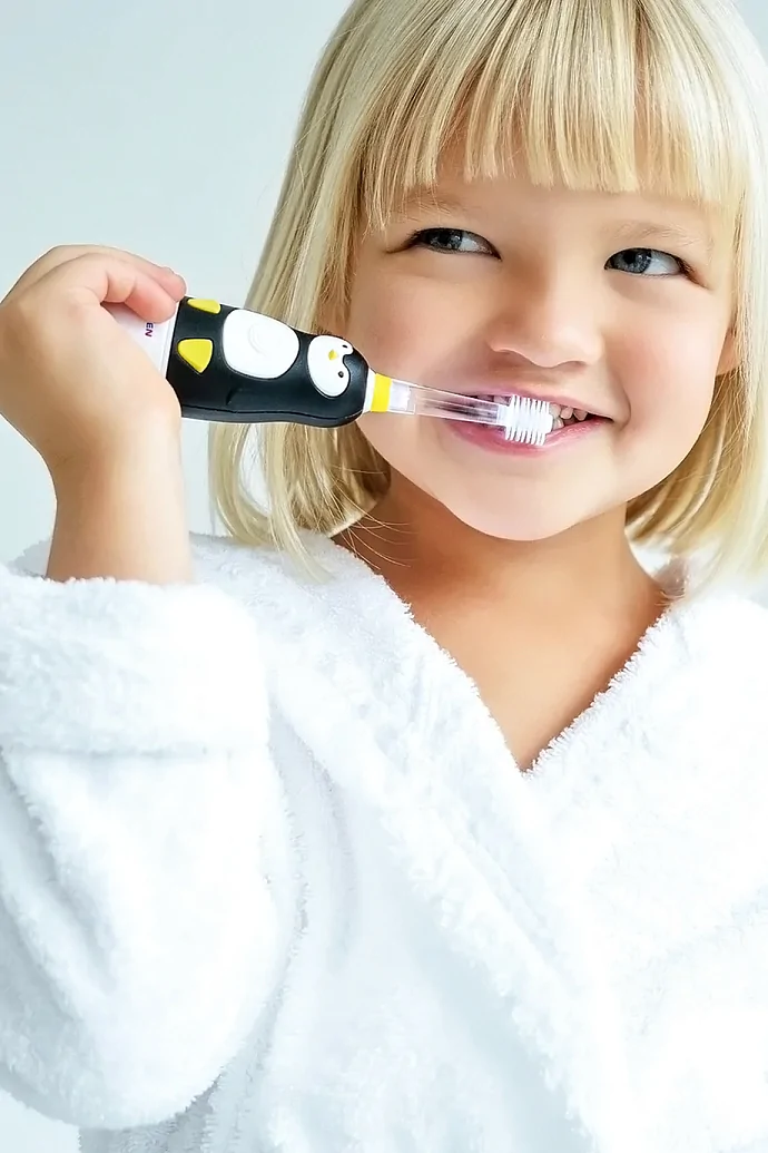 Детская электрическая зубная щетка MEGA TEN KIDS SONIC Пингвиненок в интернет-магазине Authentica.love