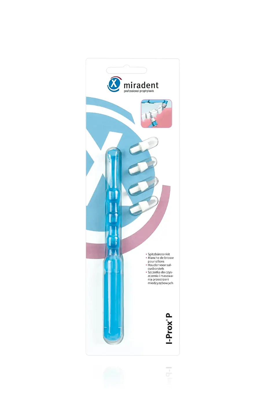 I-Prox P монопучковая щетка с 4 сменными щеточками, голубая в интернет-магазине Authentica.love