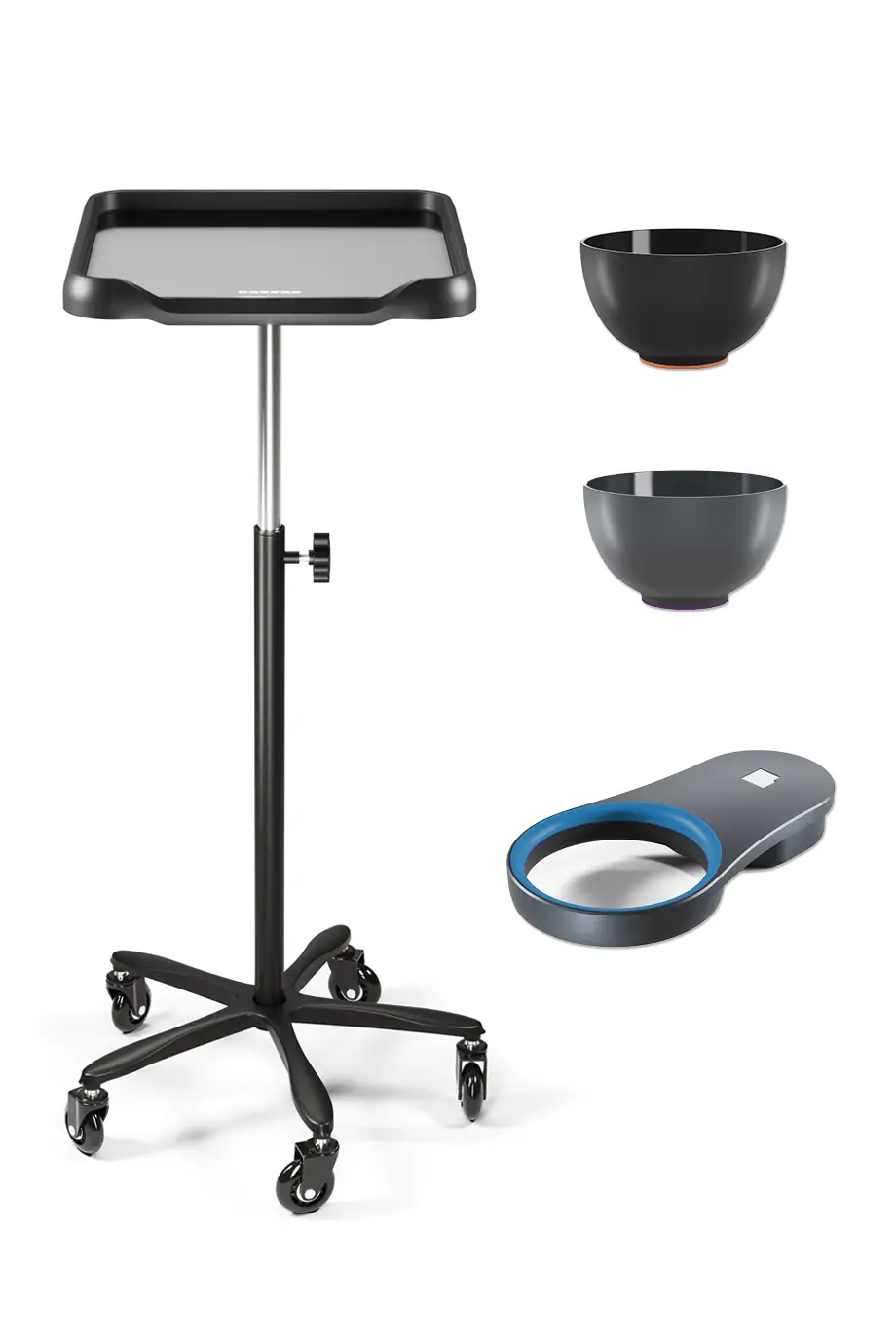 Комплект М (стол черный, чаша черная, графит, держ/фен классика синий) в интернет-магазине Authentica.love
