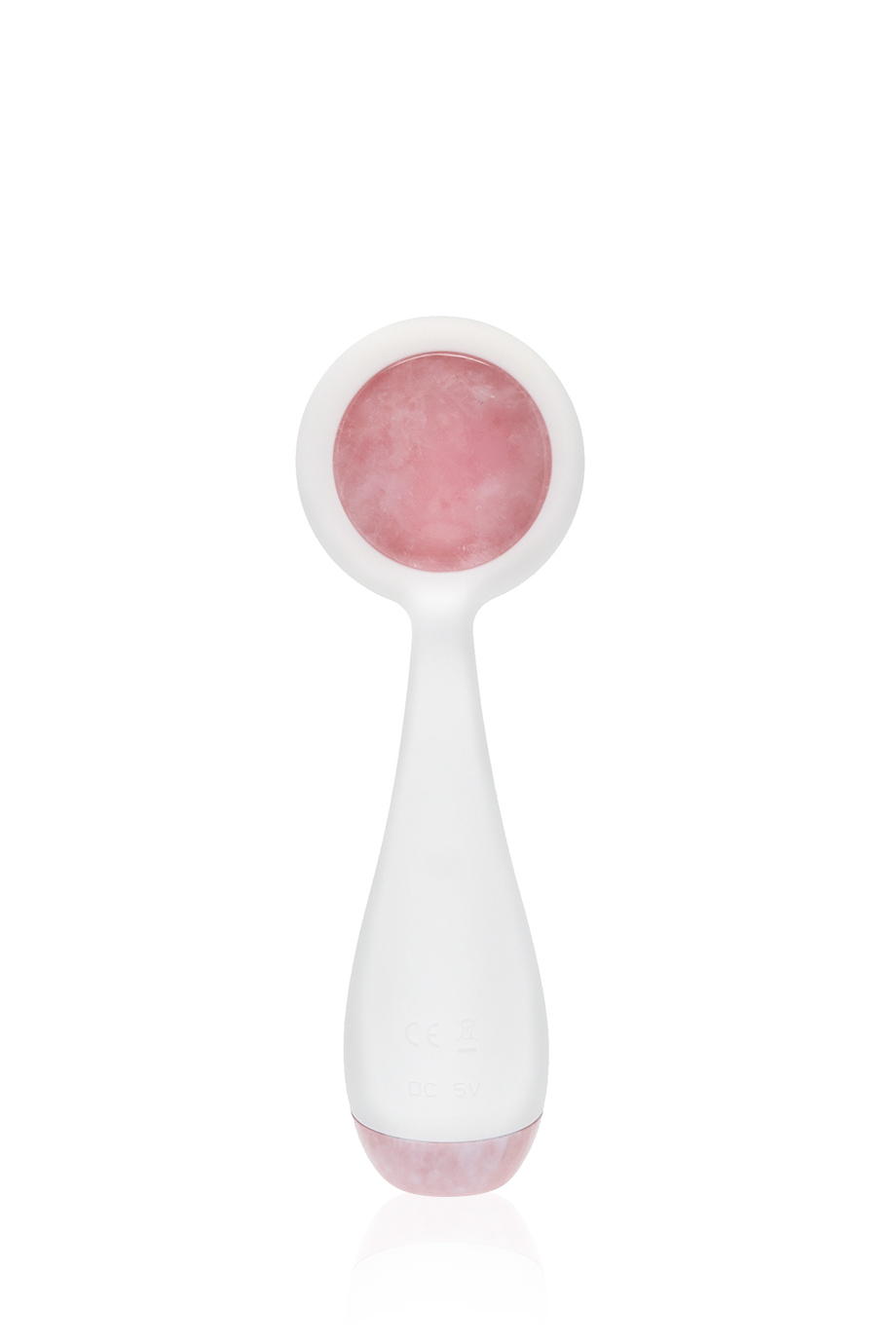 Силиконовая щёточка для очищения ПРО, Белый с Розовым Кварцем в интернет-магазине Authentica.love