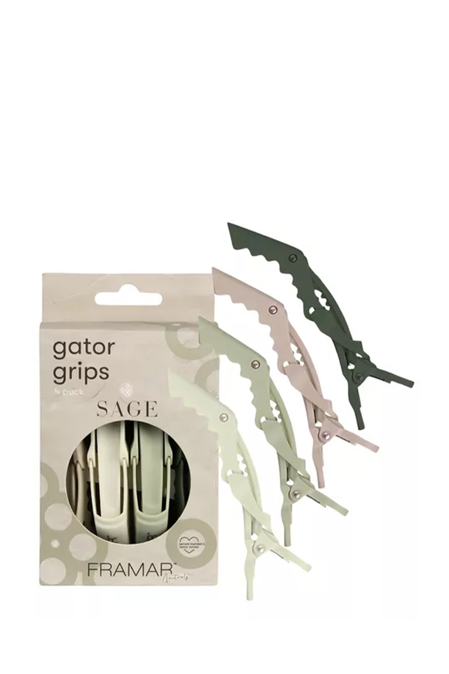 Зажимы с прорезиненным покрытием «Neutrals», 4 шт.