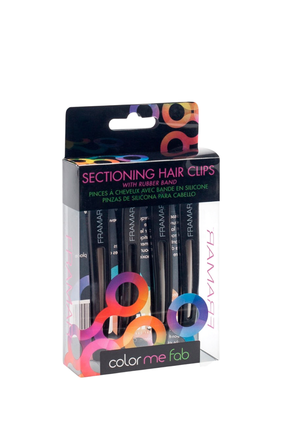 Зажим с эластичной вставкой (черный), 4 шт.